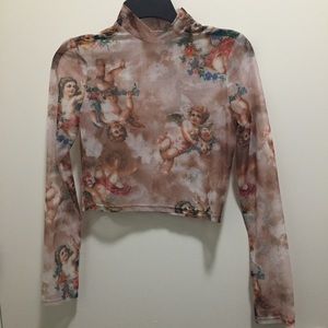 cherub mesh crop top